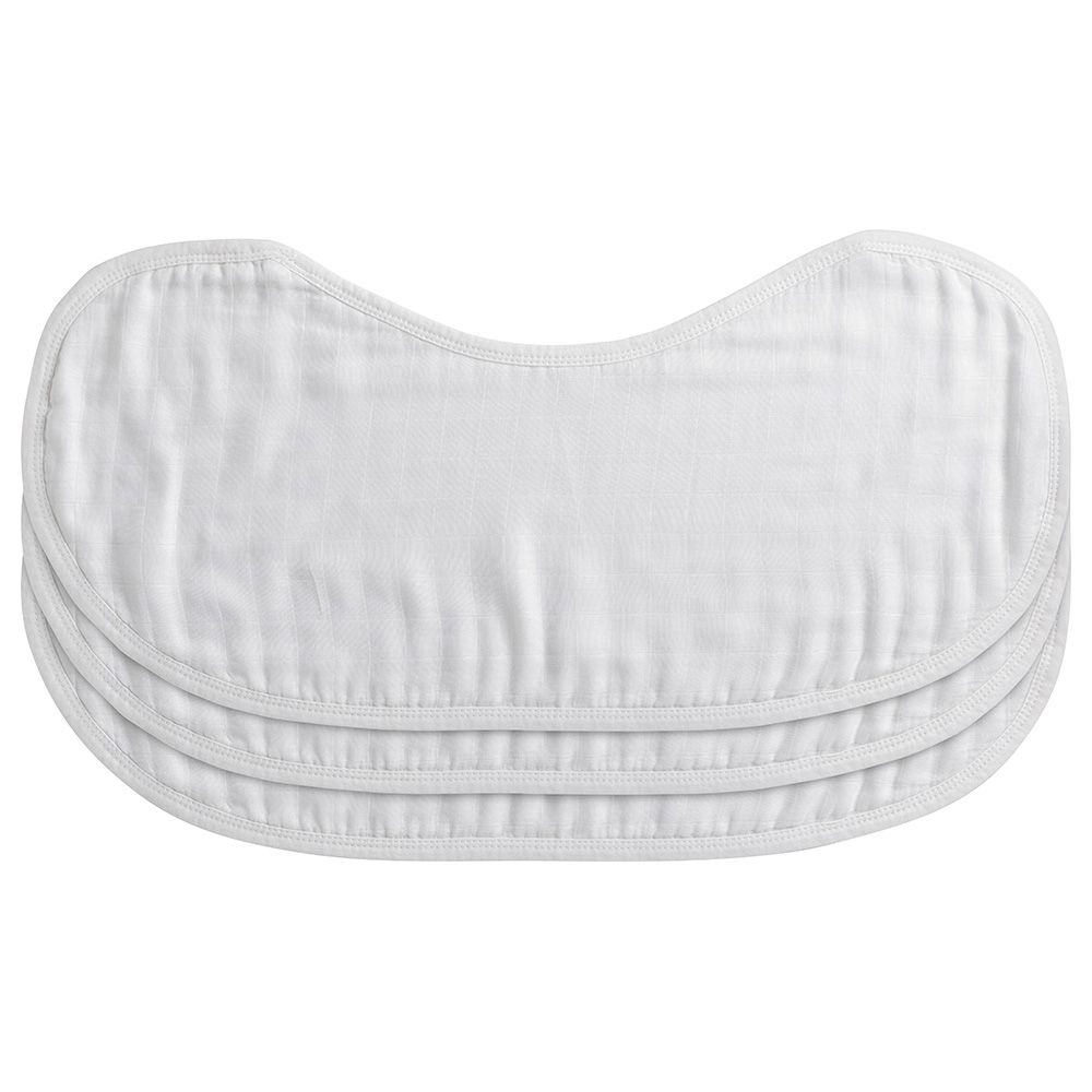 White cotton best sale baby bibs